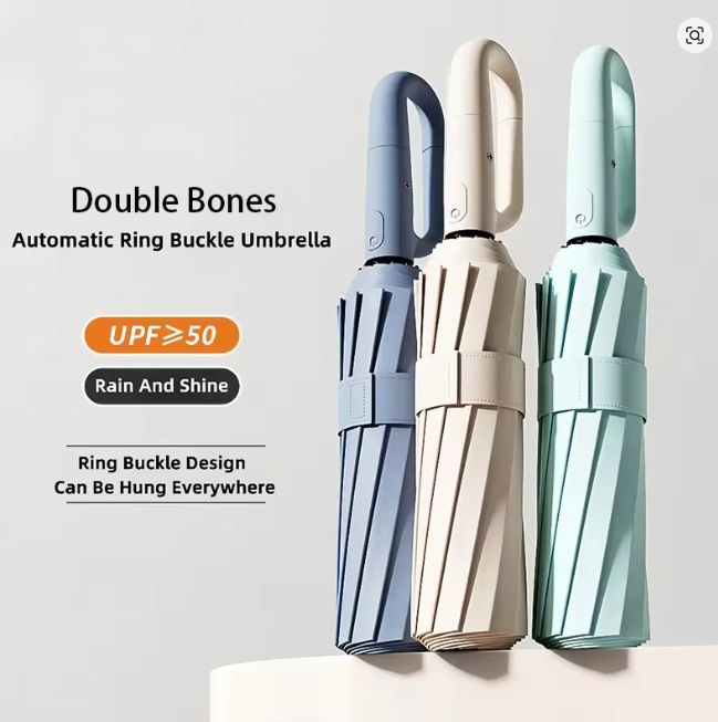 enlarged thickened fully automatic buckle UV umbrella sunny and rainy dual-use
