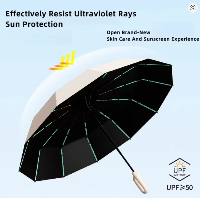 enlarged thickened fully automatic buckle UV umbrella sunny and rainy dual-use