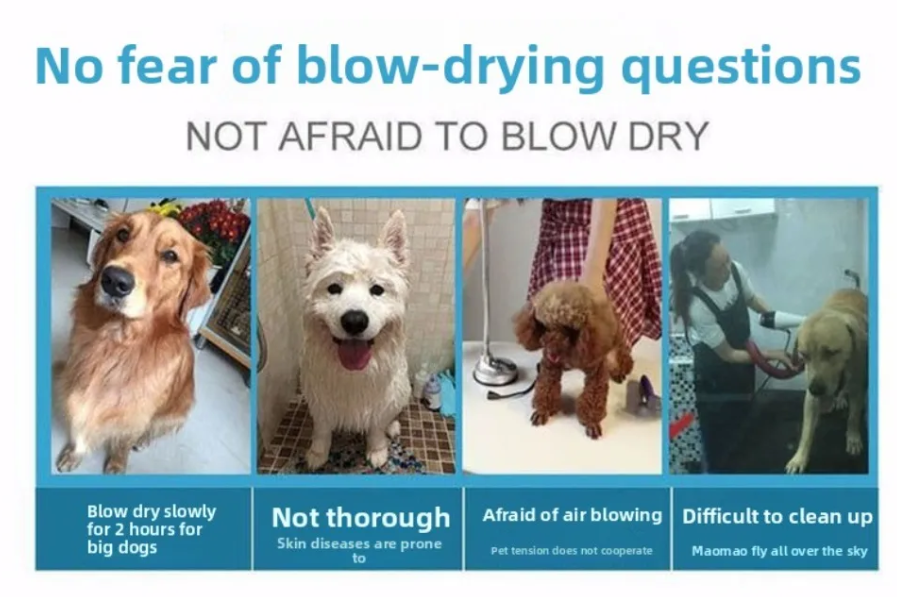 Lightweight and portable SmartNest™ dog drying vest designed to prevent damp fur and skin diseases.