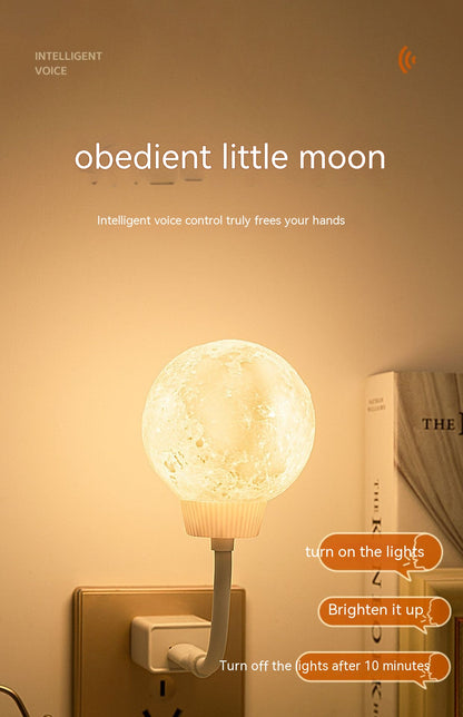 Smart Voice Control Moon Light - Minimalist Ambient Lighting for Bedside & Decor