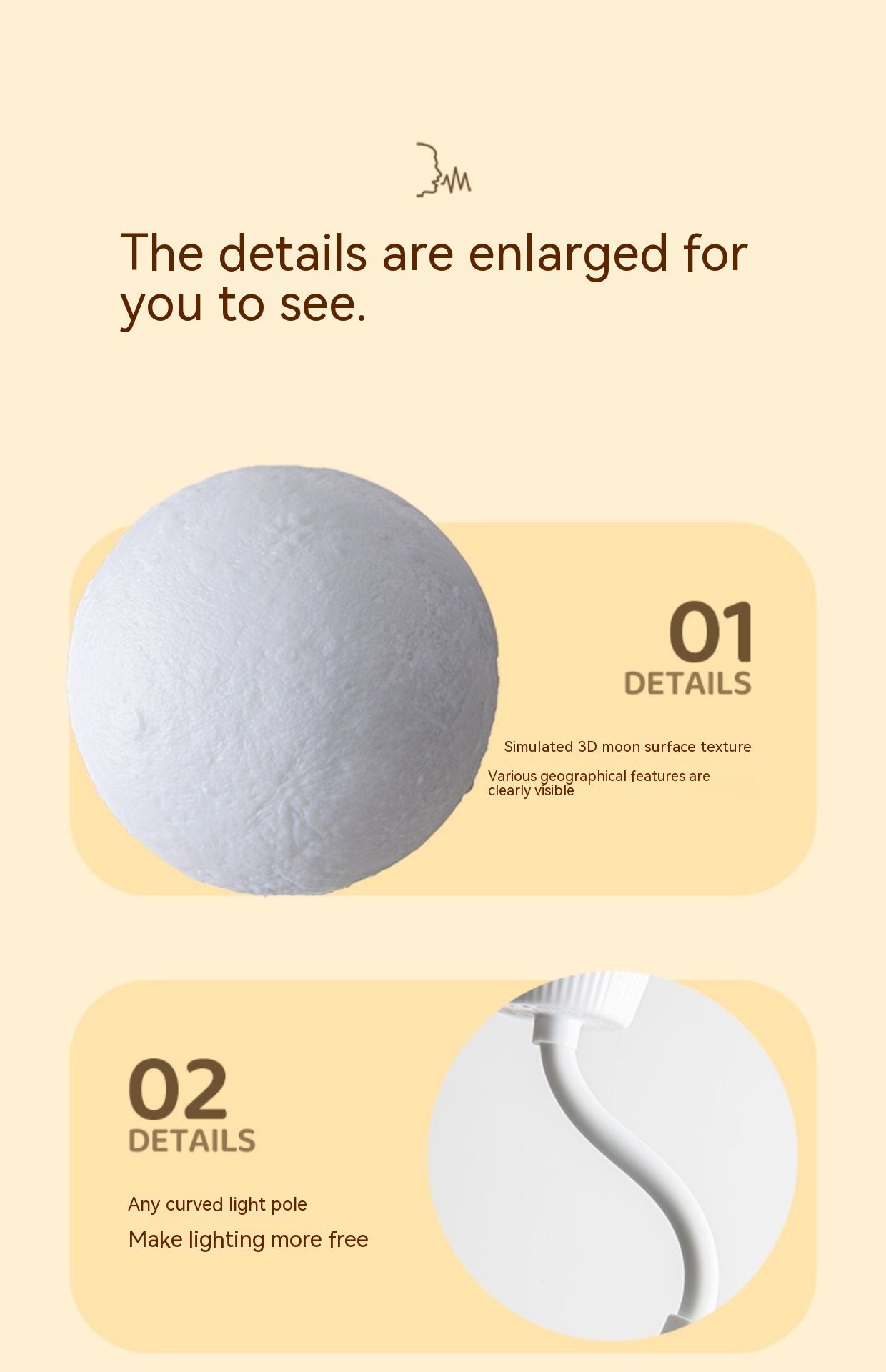 Smart Voice Control Moon Light - Minimalist Ambient Lighting for Bedside & Decor