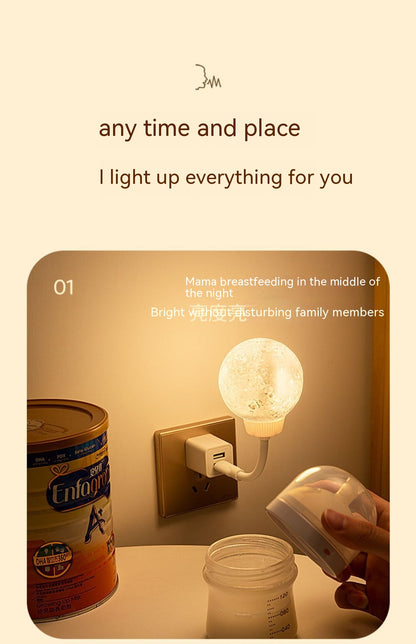 Smart Voice Control Moon Light - Minimalist Ambient Lighting for Bedside & Decor