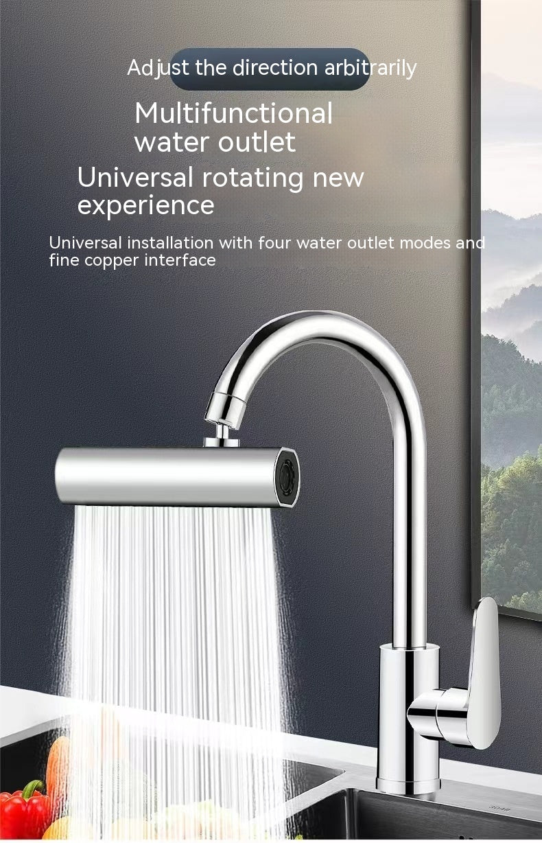Kitchen Game-Changer: Universal 720° Rotating Waterfall Faucet Extension – No More Splashes!