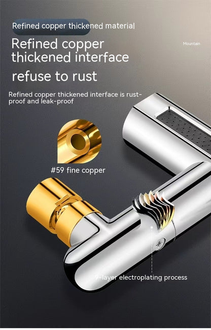 Kitchen Game-Changer: Universal 720° Rotating Waterfall Faucet Extension – No More Splashes!
