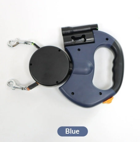 2-in-1 Lifestyle 360° Dual Traction System Leash: Integrated LED & Waste Bag System