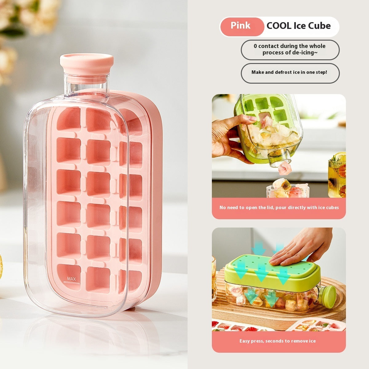 2 in 1 ice drink bottle, summer cold ice bottle