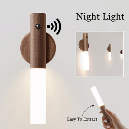 SmartNest™ GlowGuide ultra-slim motion sensor night light in a minimalist modern home setting, showcasing its warm eye-care glow.