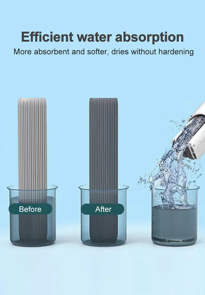 Mini Handheld Mop Folding Powerful Squeeze Home Cleaning Mops with Sponge Self-squeezing Floor Washing Mops Desk Window Car