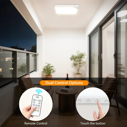 Rechargeable Wireless Motion Sensor Ceiling Light with Remote 