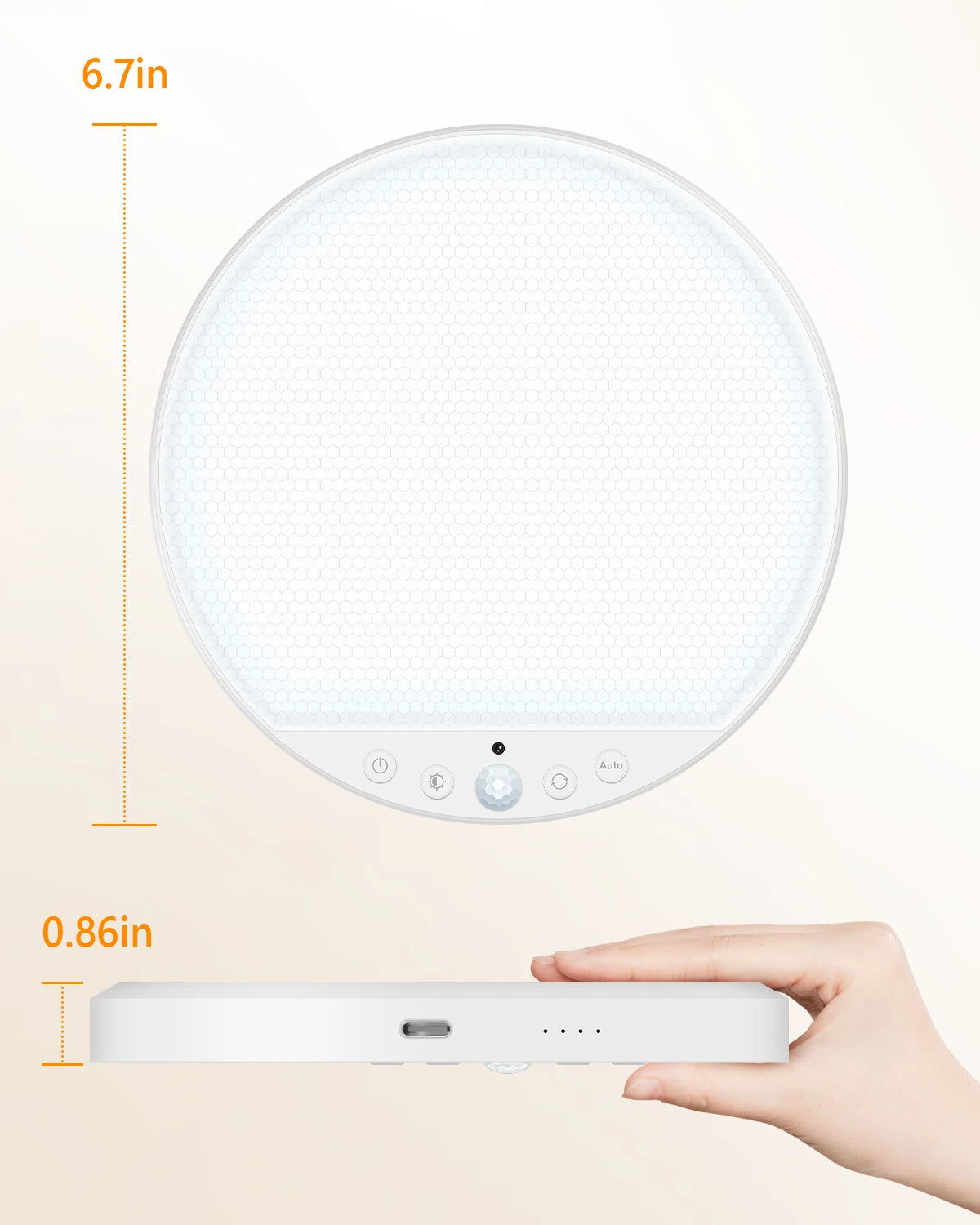 Rechargeable Wireless Motion Sensor Ceiling Light with Remote 