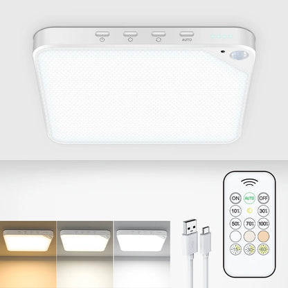 Rechargeable Wireless Motion Sensor Ceiling Light with Remote 