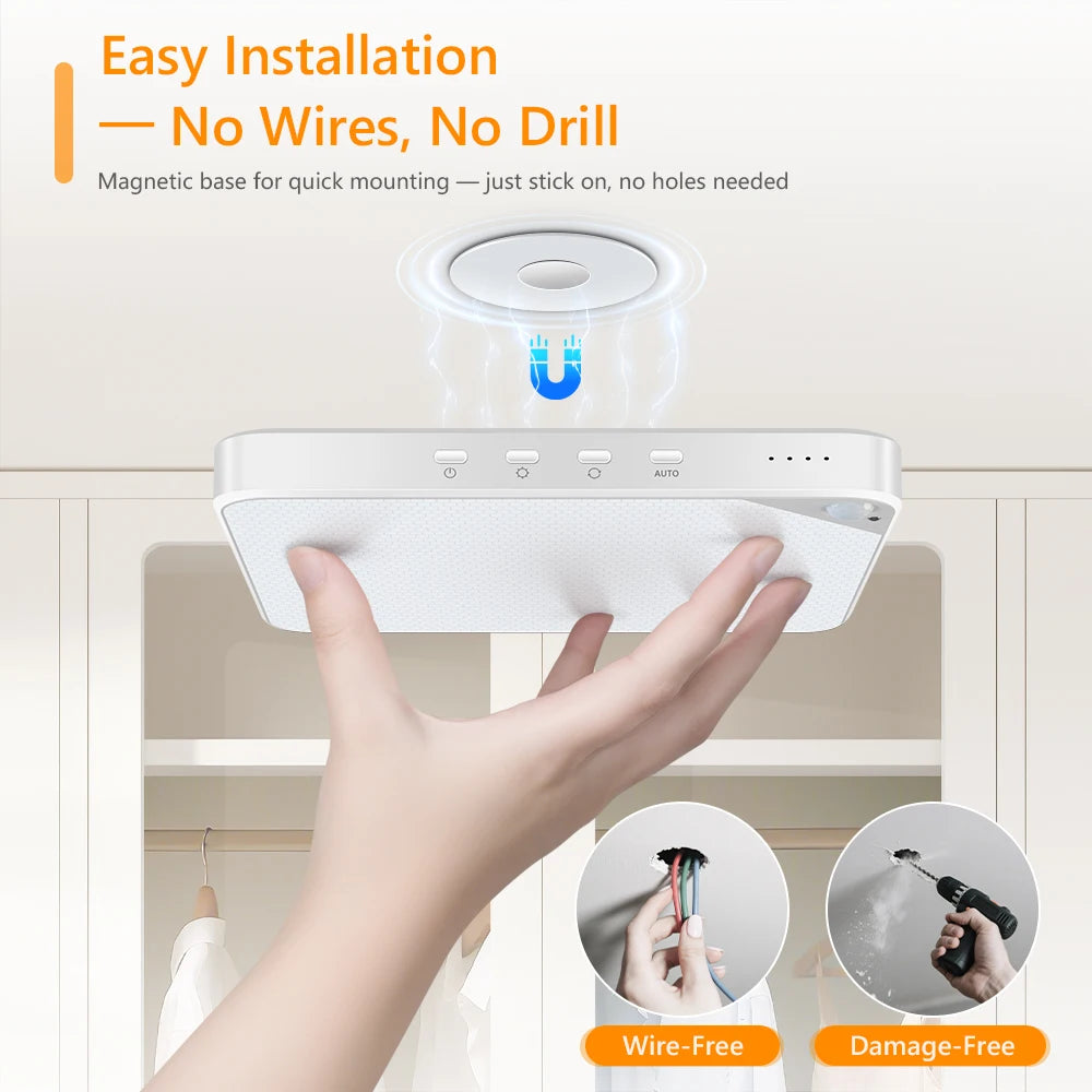 Rechargeable Wireless Motion Sensor Ceiling Light with Remote 