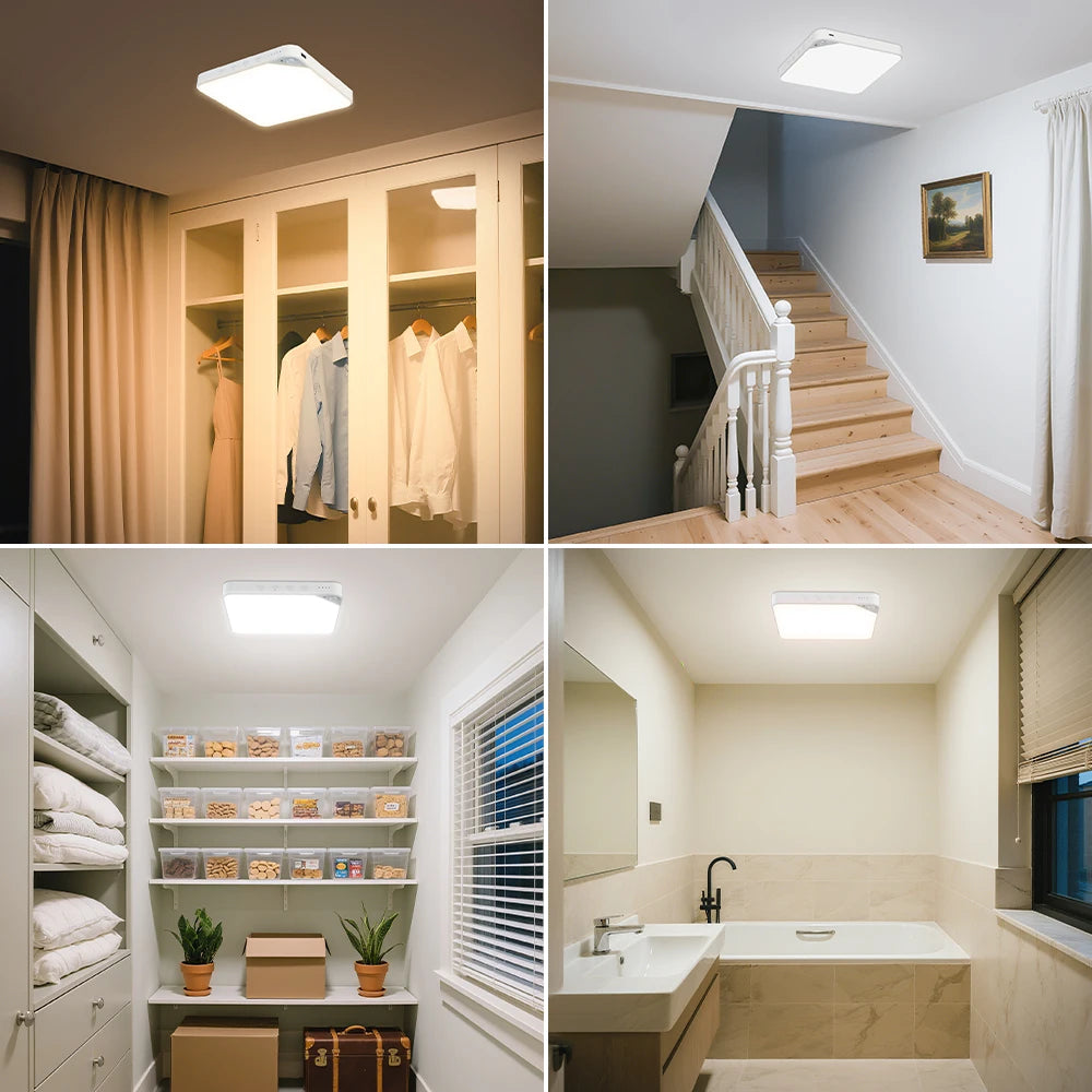 Rechargeable Wireless Motion Sensor Ceiling Light with Remote 