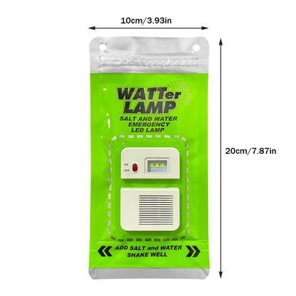 LED Salt Water Emergency Lamp Portable Camping Lamp Waterproof Salt Water Light for Outdoor Camping Night Fishing Lamp Reusable