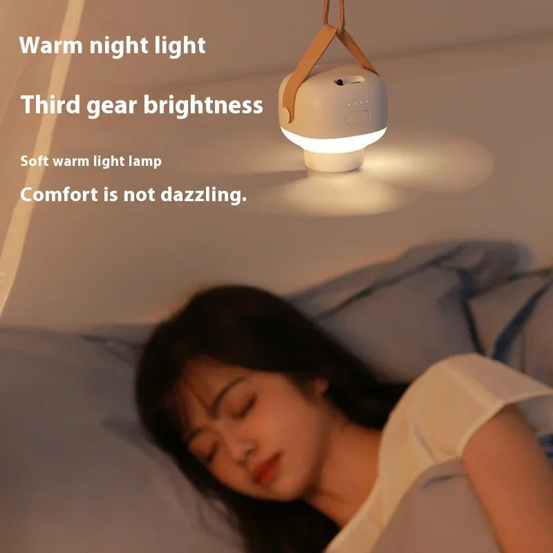 Tragbare Deckenventilatoren Wiederaufladbarer LED-Elektroventilator Nachtlampe Zuhause Outdoor Camping Zelt Hängeventilator Licht mit Fernbedienung