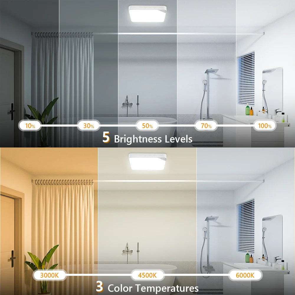 Rechargeable Wireless Motion Sensor Ceiling Light with Remote 