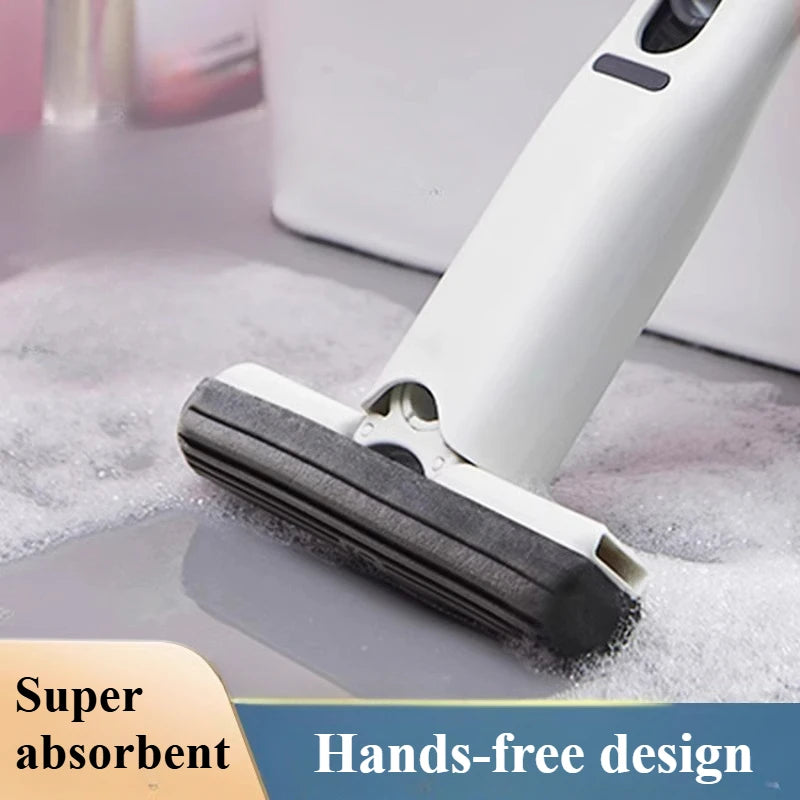Mini Handheld Mop Folding Powerful Squeeze Home Cleaning Mops with Sponge Self-squeezing Floor Washing Mops Desk Window Car