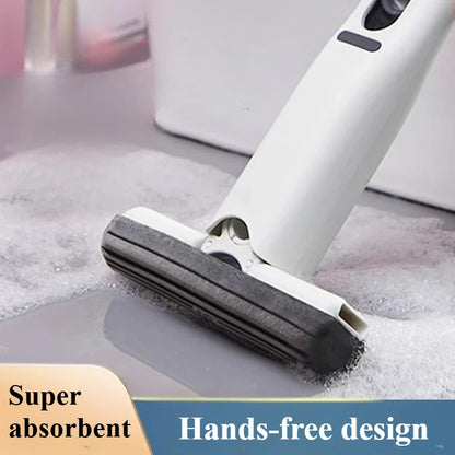 Mini Handheld Mop Folding Powerful Squeeze Home Cleaning Mops with Sponge Self-squeezing Floor Washing Mops Desk Window Car