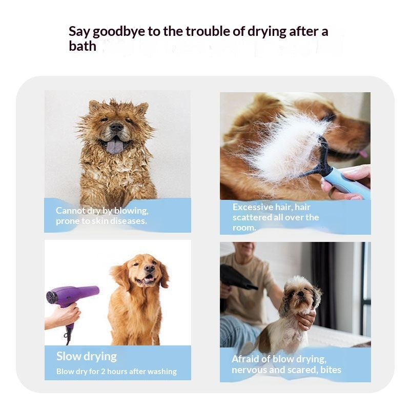 SmartNest™ innovative pet care product keeping home floors clean by trapping loose fur during the drying process.