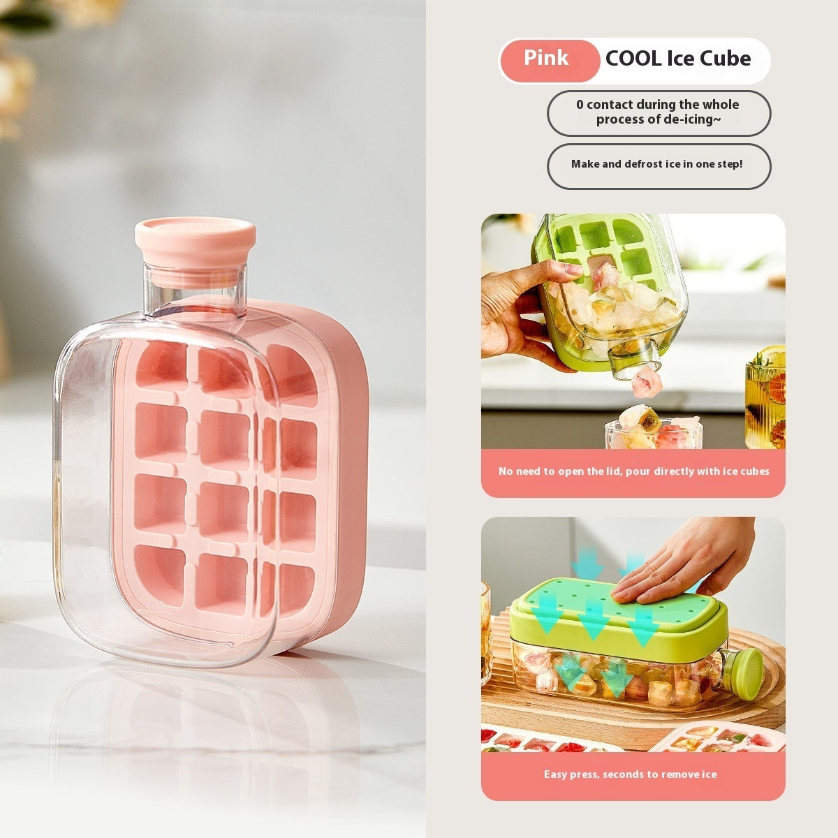 2 in 1 ice drink bottle, summer cold ice bottle