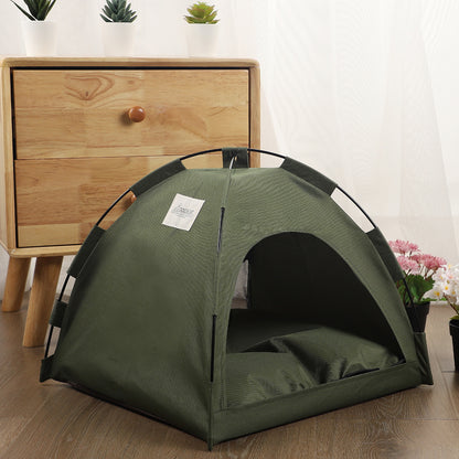 Cozy pet tent from SmartNest™ with a plush sleeping mat, offering dogs and cats a private and comfortable space to rest and relax.