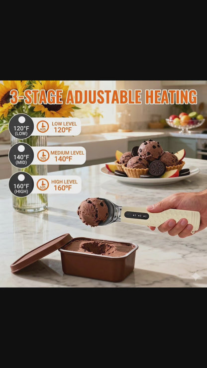 Best-selling three-temperature-controlled electric ice cream scoop